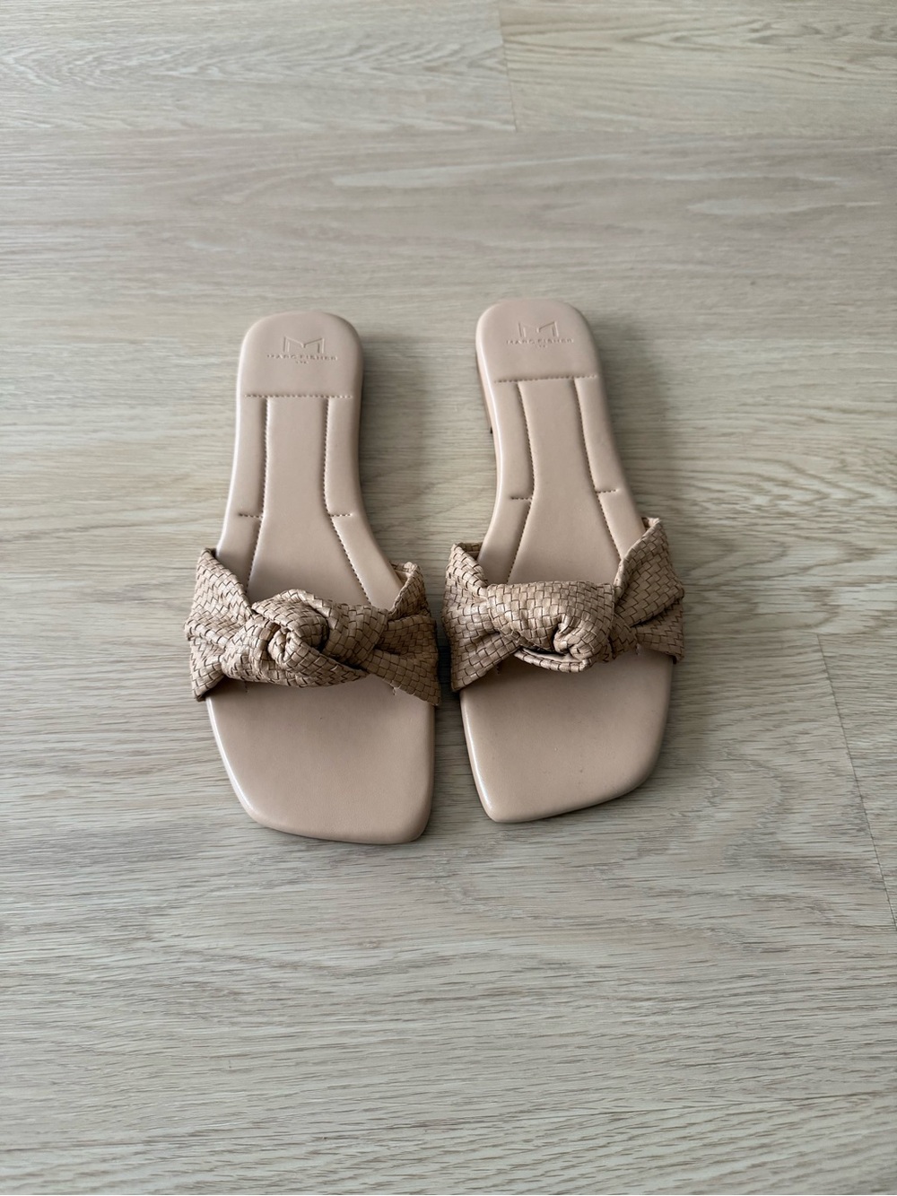 Marc Fisher Ltd Knot Slide Sandals in nude